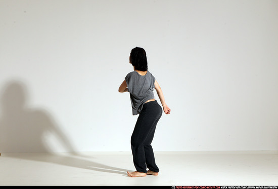 Woman Young Athletic White Moving poses Casual Dance