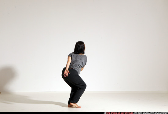 Woman Young Athletic White Moving poses Casual Dance