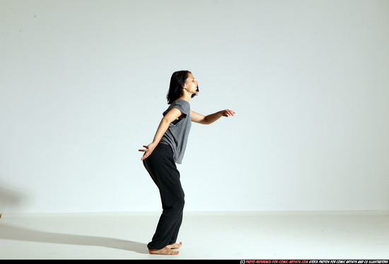 Woman Young Athletic White Moving poses Casual Dance