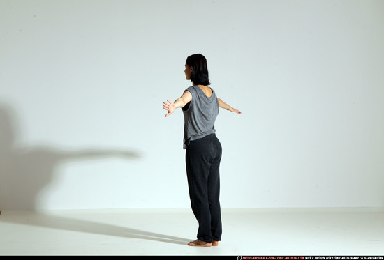 Woman Young Athletic White Moving poses Casual Dance