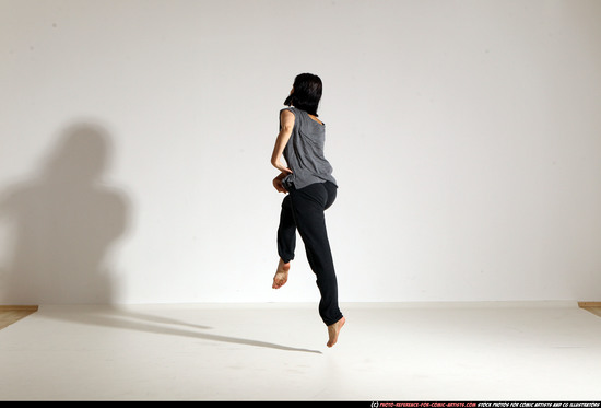 Woman Young Athletic White Moving poses Casual Dance