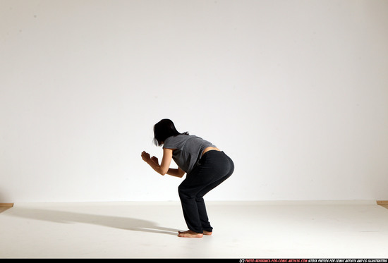 Woman Young Athletic White Moving poses Casual Dance