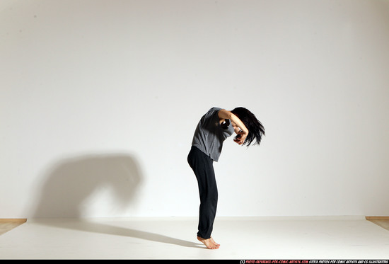 Woman Young Athletic White Moving poses Casual Dance