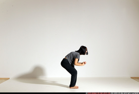 Woman Young Athletic White Moving poses Casual Dance