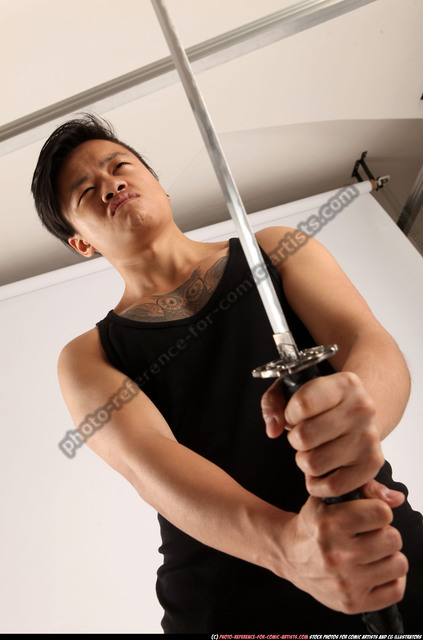 KREA - Search results for dramatic wielding katana pose