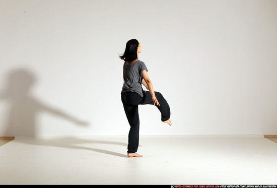 Woman Young Athletic White Moving poses Casual Dance