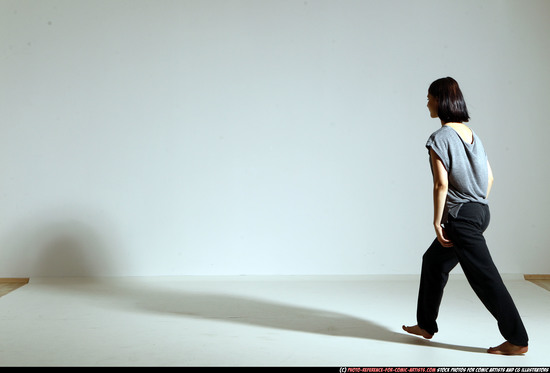 Woman Young Athletic White Moving poses Casual Dance