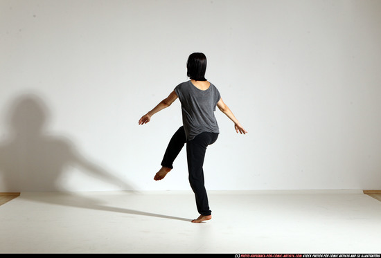 Woman Young Athletic White Moving poses Casual Dance