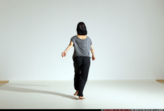 Woman Young Athletic White Moving poses Casual Dance