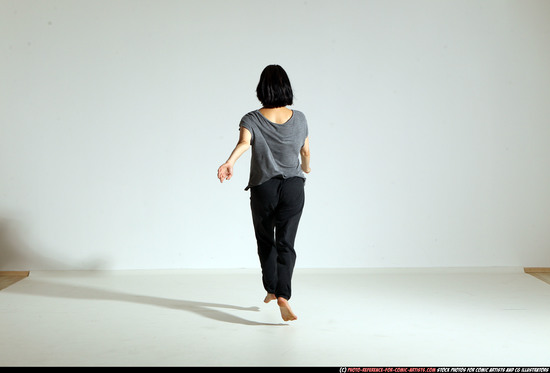 Woman Young Athletic White Moving poses Casual Dance