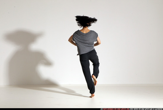 Woman Young Athletic White Moving poses Casual Dance