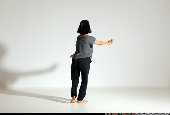 Woman Young Athletic White Moving poses Casual Dance