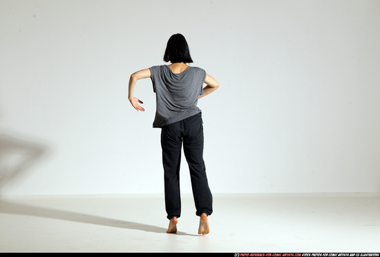 Woman Young Athletic White Moving poses Casual Dance