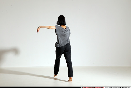 Woman Young Athletic White Moving poses Casual Dance