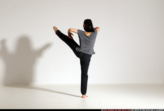 Woman Young Athletic White Moving poses Casual Dance