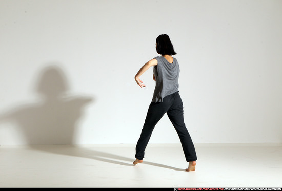 Woman Young Athletic White Moving poses Casual Dance