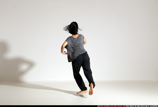 Woman Young Athletic White Moving poses Casual Dance