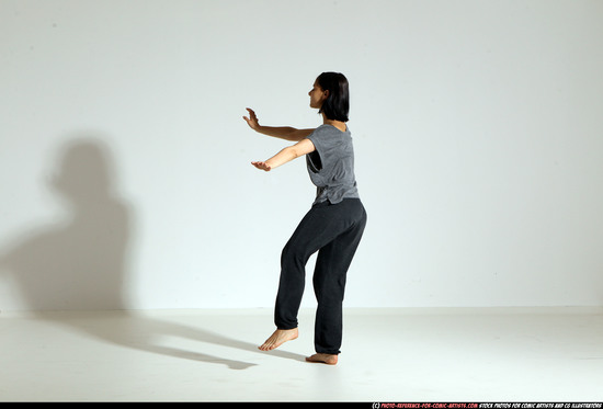 Woman Young Athletic White Moving poses Casual Dance