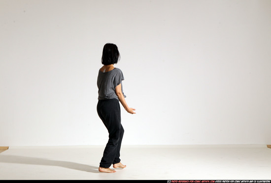 Woman Young Athletic White Moving poses Casual Dance