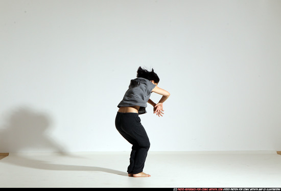 Woman Young Athletic White Moving poses Casual Dance