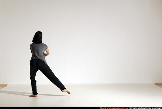 Woman Young Athletic White Moving poses Casual Dance