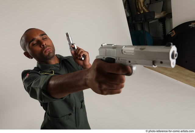 Male holding a gun Combat equipment Move... - Stock Illustration [38534073]  - PIXTA