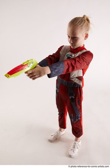 Woman Young Average White Fighting with gun Standing poses Army