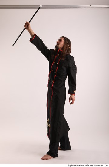 Man Adult Average White Magic Standing poses Coat