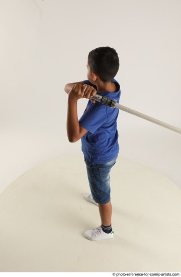 Man Young Athletic White Fighting with sword Standing poses Casual