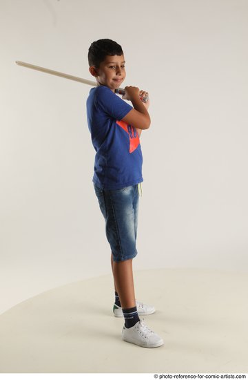 Man Young Athletic White Fighting with sword Standing poses Casual