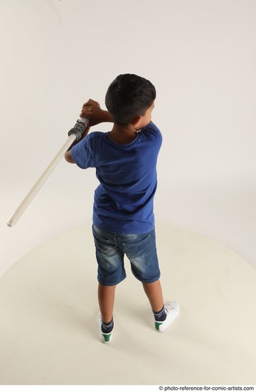 Man Young Athletic White Fighting with sword Standing poses Casual