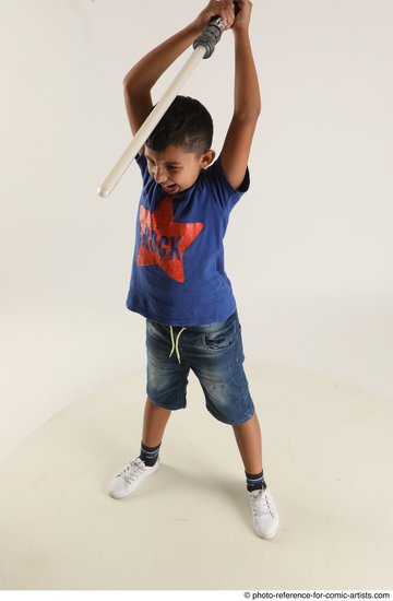 Man Young Athletic White Fighting with sword Standing poses Casual