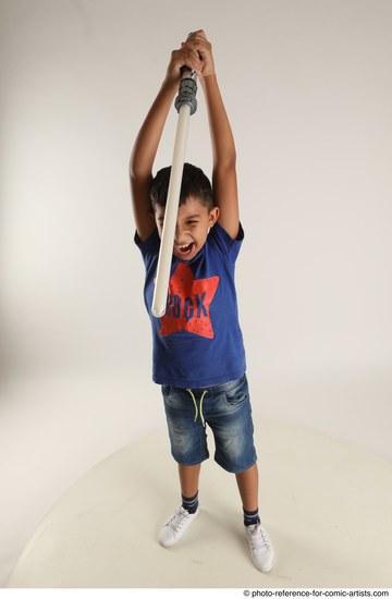 Man Young Athletic White Fighting with sword Standing poses Casual