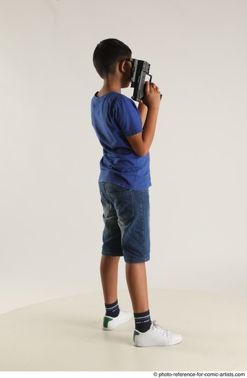 Man Young Athletic White Fighting with gun Standing poses Casual