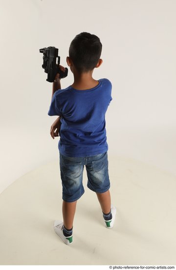 Man Young Athletic White Fighting with gun Standing poses Casual