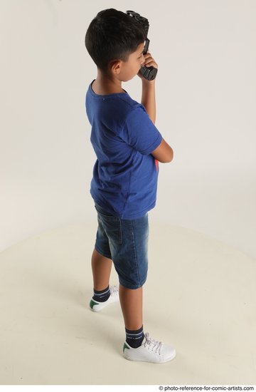 Man Young Athletic White Fighting with gun Standing poses Casual