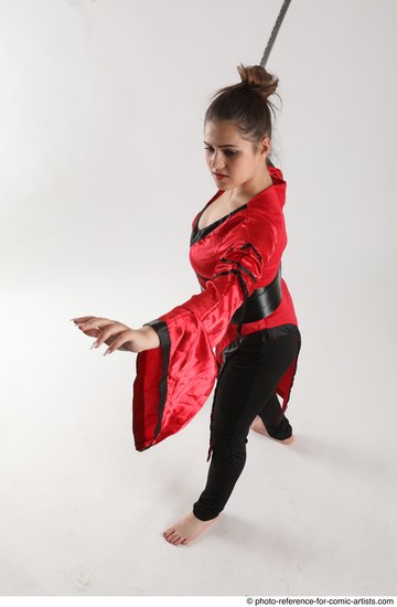 Woman Adult Average Martial art Standing poses Casual Latino