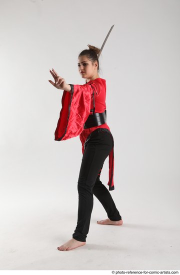 Woman Adult Average Martial art Standing poses Casual Latino