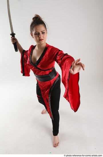 Woman Adult Average Martial art Standing poses Casual Latino