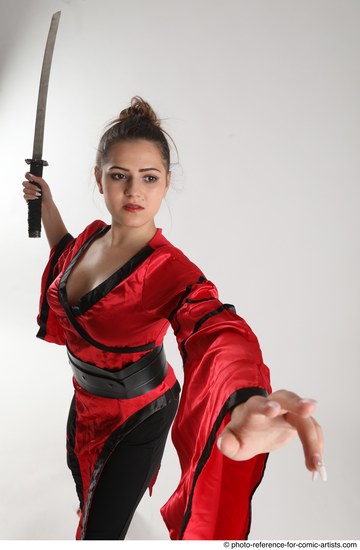 Woman Adult Average Martial art Standing poses Casual Latino