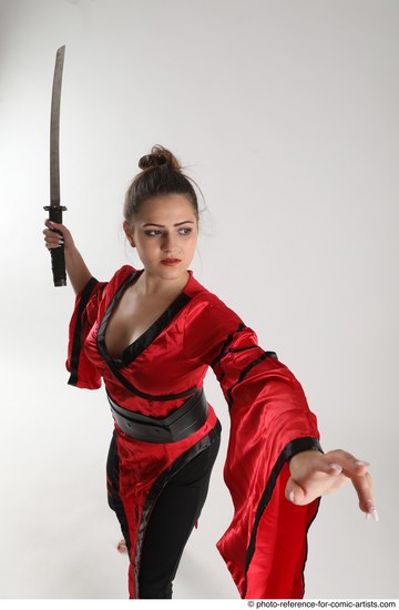 Woman Adult Average Martial art Standing poses Casual Latino