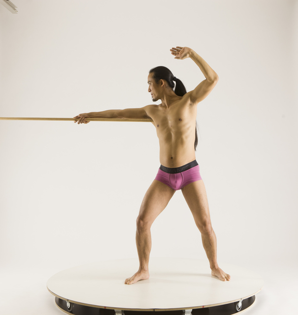 Kung Fu Poses - Male holding staff pose | PoseMy.Art