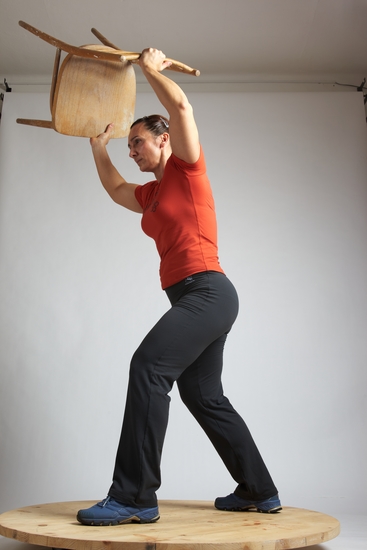 Woman Adult Average White Throwing Standing poses Casual