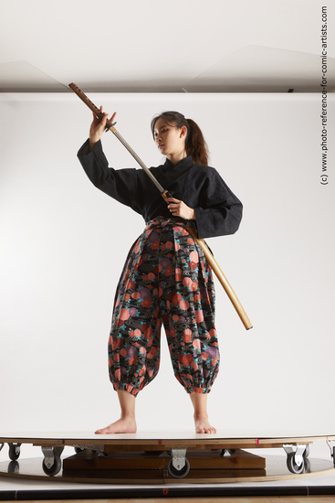 Man Young White Fighting with sword Standing poses Costumes