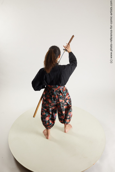 Man Young White Fighting with sword Standing poses Costumes