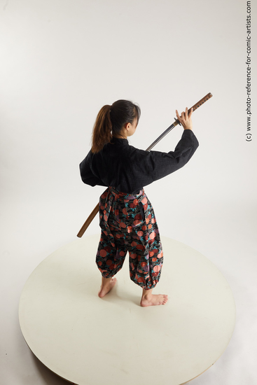 Man Young White Fighting with sword Standing poses Costumes