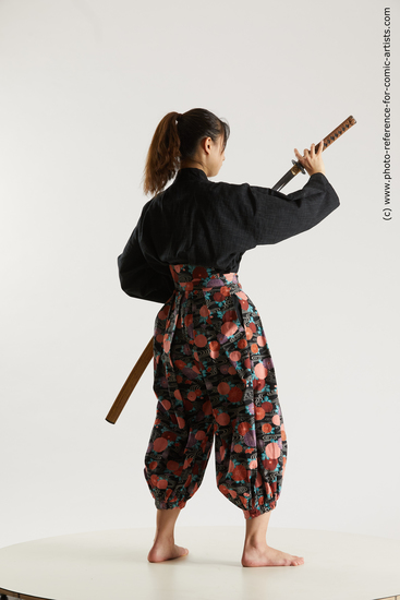 Man Young White Fighting with sword Standing poses Costumes