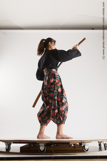 Man Young White Fighting with sword Standing poses Costumes