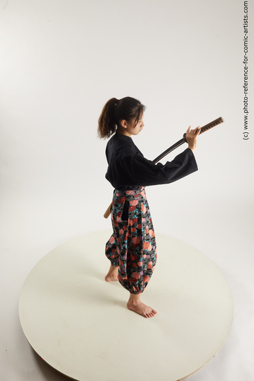 Man Young White Fighting with sword Standing poses Costumes