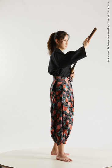 Man Young White Fighting with sword Standing poses Costumes